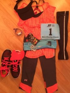 race gear prepared the night before the race