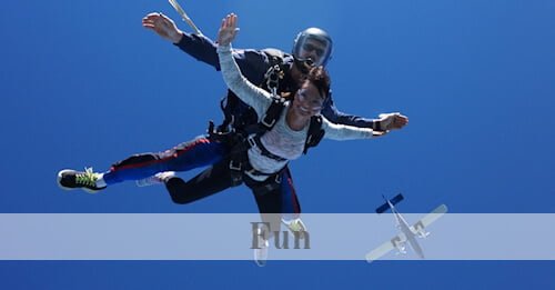 Kim Skydiving