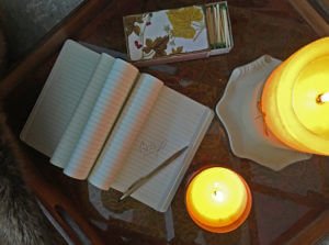 Candles and journaling