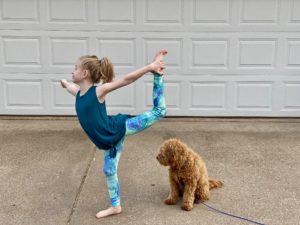 kimbentley, dancer pose, kids yoga, yoga